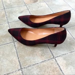 J. Crew plaid kitten heels 10.5